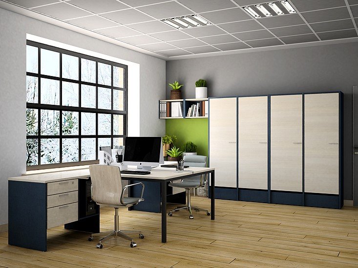 Стол с перегородками для 4 сотрудников Инновация - вид 14