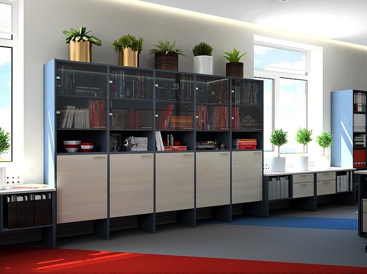 Стол с перегородками для 4 сотрудников Инновация - вид 17