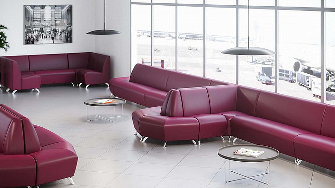 Офисный диван без подлокотников Интер хром - вид 12