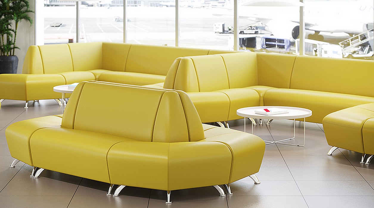 Офисный диван без подлокотников Интер хром - вид 13